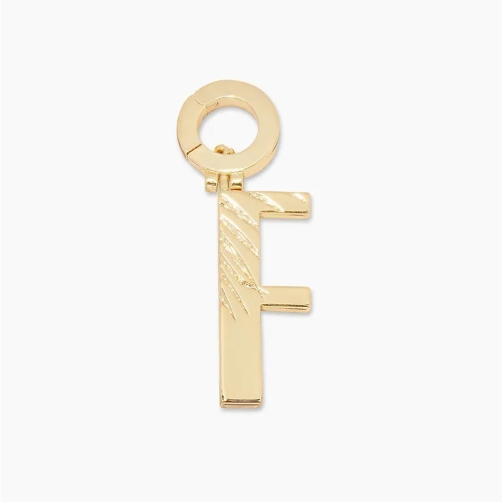 Gorjana New Parker Initial F Charm 18k Gold Plated Brass
